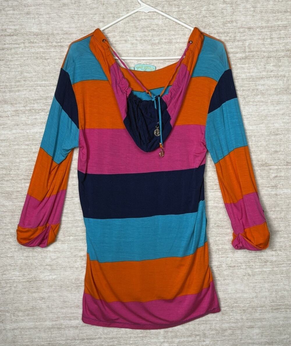 Beach Candie Long Sleeve Shirt Made By Margery Josephs Sz Xl